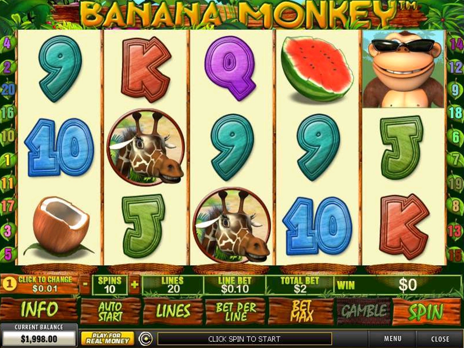 Описание слота «Banana Monkey» в казино GMS Deluxe